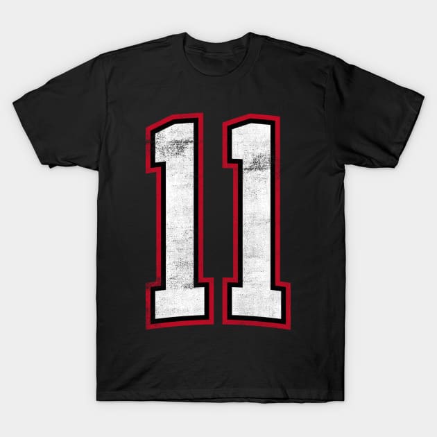 Number Eleven 11 T-Shirt by cowyark rubbark